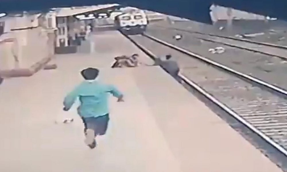 Video Shows Man Rescuing Child Who Fell Onto Train Tracks