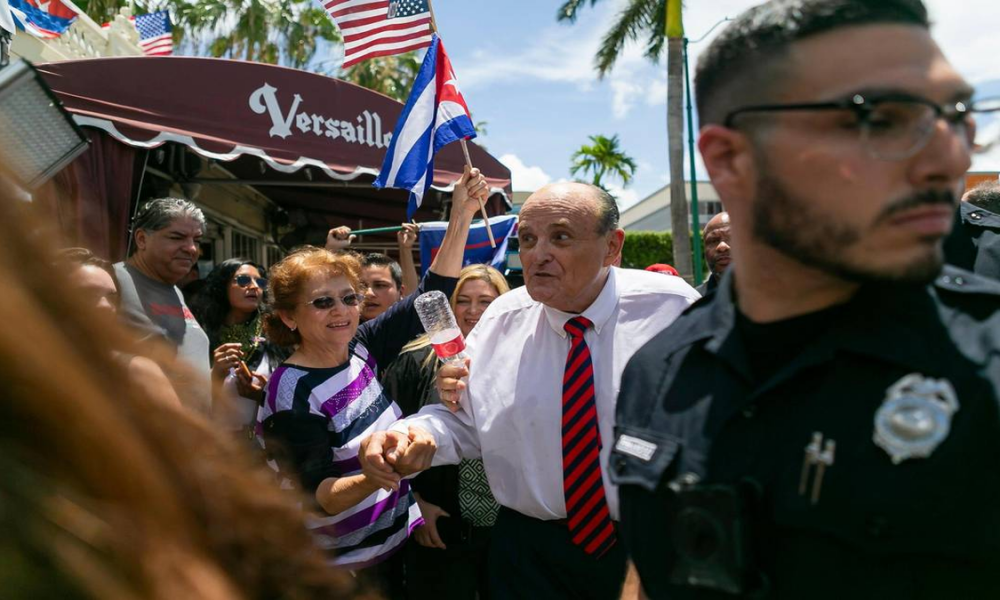 Rudy Giuliani Travels to Miami to Condemn Cuban Government, Few Attend